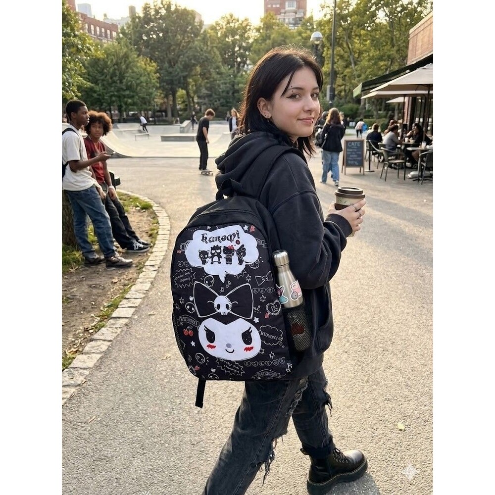 Sanrio Kuromi & Friends Backpack – Full Size w/ Front Zip